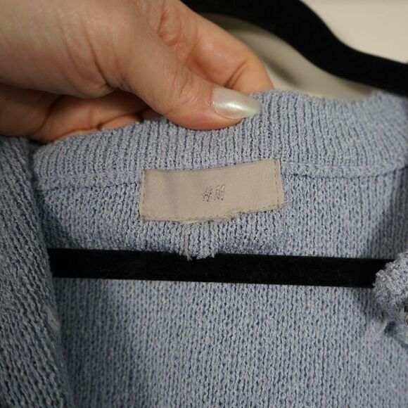 H&M Cardigan Powder Blue Knit‎ Sweater Size Small - Picture 5 of 7